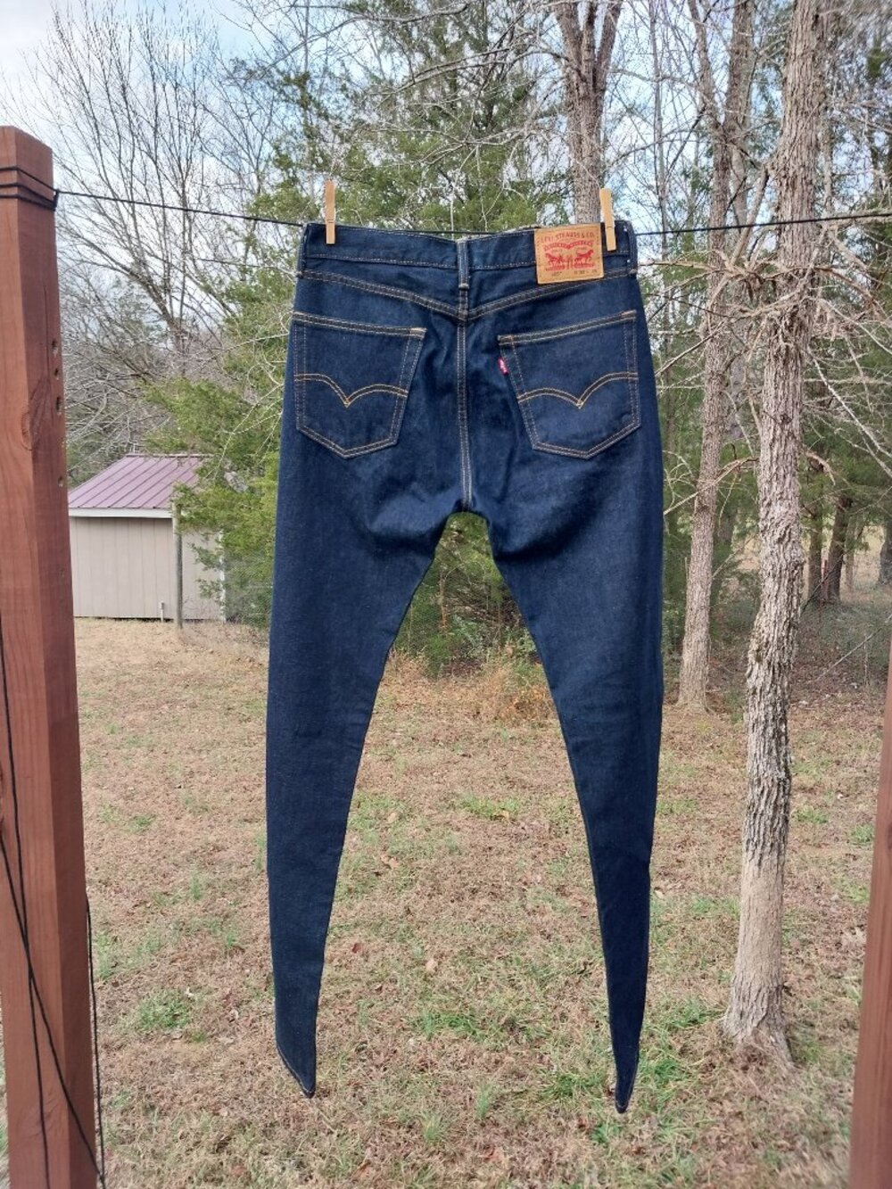 Levi's 505 Dark Blue Denim Jeans - Classic 5-Pocket